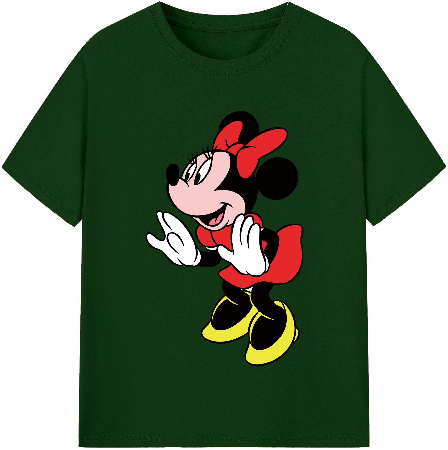 （画像用） ミッキーマウス Mickey Mouse 綿100％半袖Tシャツ（フロントプリント）